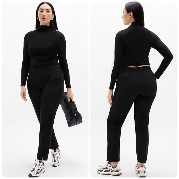 Athleta Brooklyn Mid Rise Ankle Pant in Black | Size 12 - Picture 1 of 10